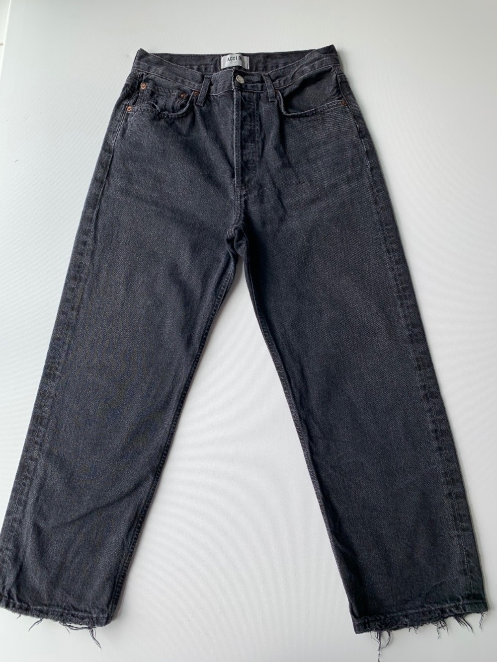 AGOLDE 90s Cropped Women's Jean size 27 Straight Leg Dark Gray 26" inseam